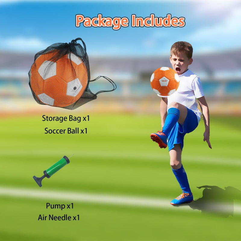 RORLAND Swerve and Curve Size 4 Soccer Ball,Soccer Training Ball with Special Panels to Play, Outdoor Indoor Activities Games, Kids Fun Football for Backyard,Lawn - Image 2